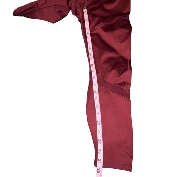 FABLETICS LEGGINGS MESH PANELS RED MAROON STYLE LG1931620 SIZE MEDIUM WOMEN - Picture 5 of 9